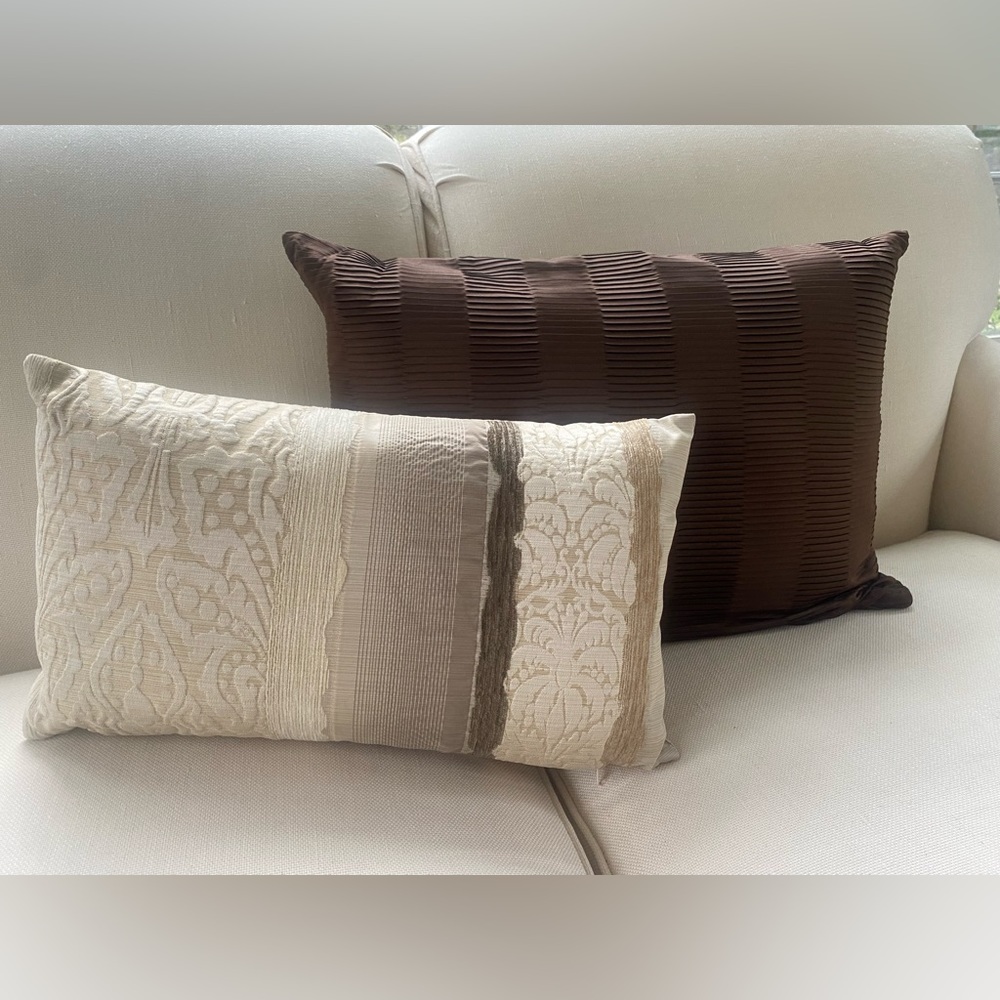 Pillow Bundle- 2 Madura Rectangle Throw Pillows (includes covers and inserts).